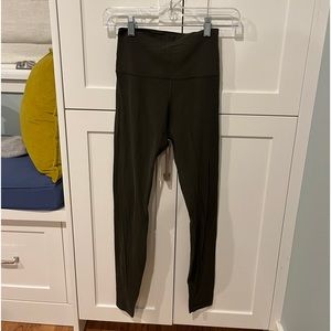 lululemon 28” align leggings color: olive green